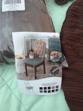 Chair Cover Stretch Slipcover in Brown -